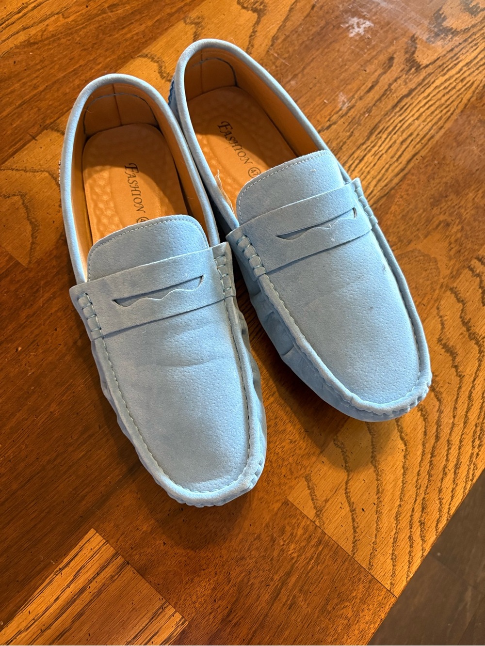 Casual Men’s Light Blue Slip-On Loafers